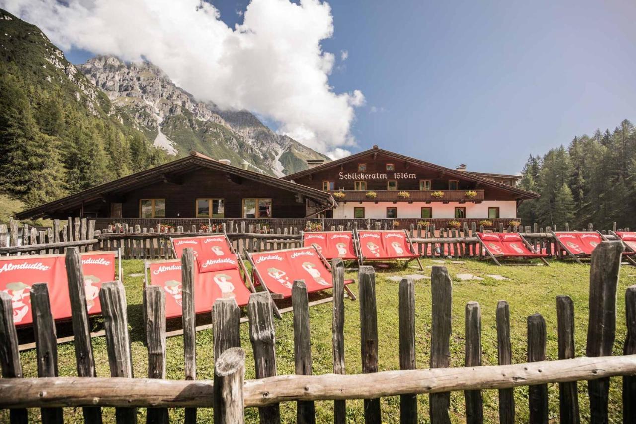 Berghotel Schlickeralm 1.616 M Fulpmes Bagian luar foto
